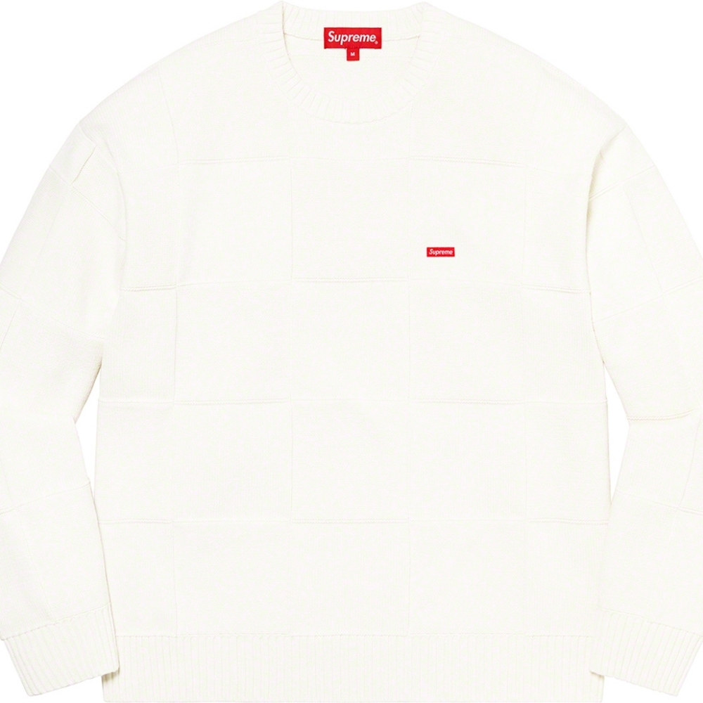 Auth Supreme Tonal Checkerboard Small box Sweater
